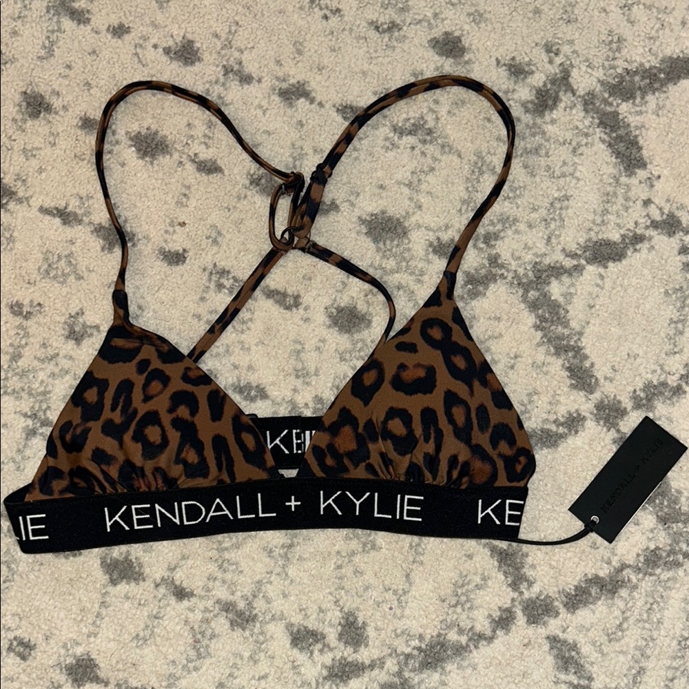 Kendall + Kylie Leopard Print Bralette